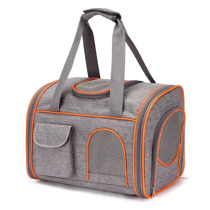 Makeway - Bolso plegable de gran capacidad para mascotas - Gris Naranja