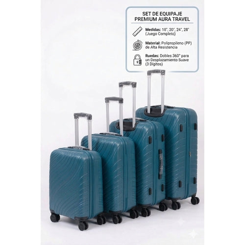 Makeway - Set de Maleta de viaje PP 18 - 20 - 24 - 28 pulgadas