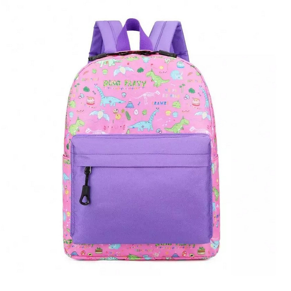 Makeway - Mochila escolar Dino para niña Rosado