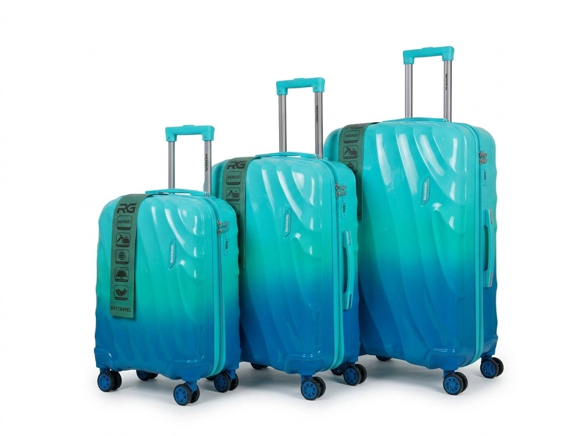 Makeway - Set de Maleta de viaje polipropileno 20 - 24 - 28 pulgadas - Dark Blue