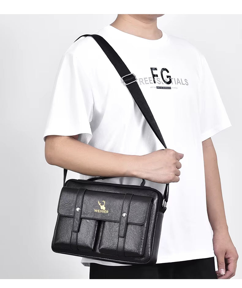 Makeway - Morral Bolso Hombre Cuero PU
