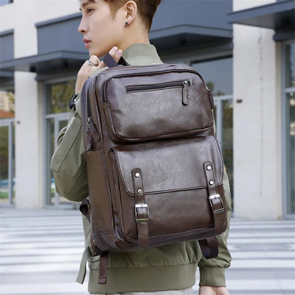 Makeway - Mochila cuero PU vintage