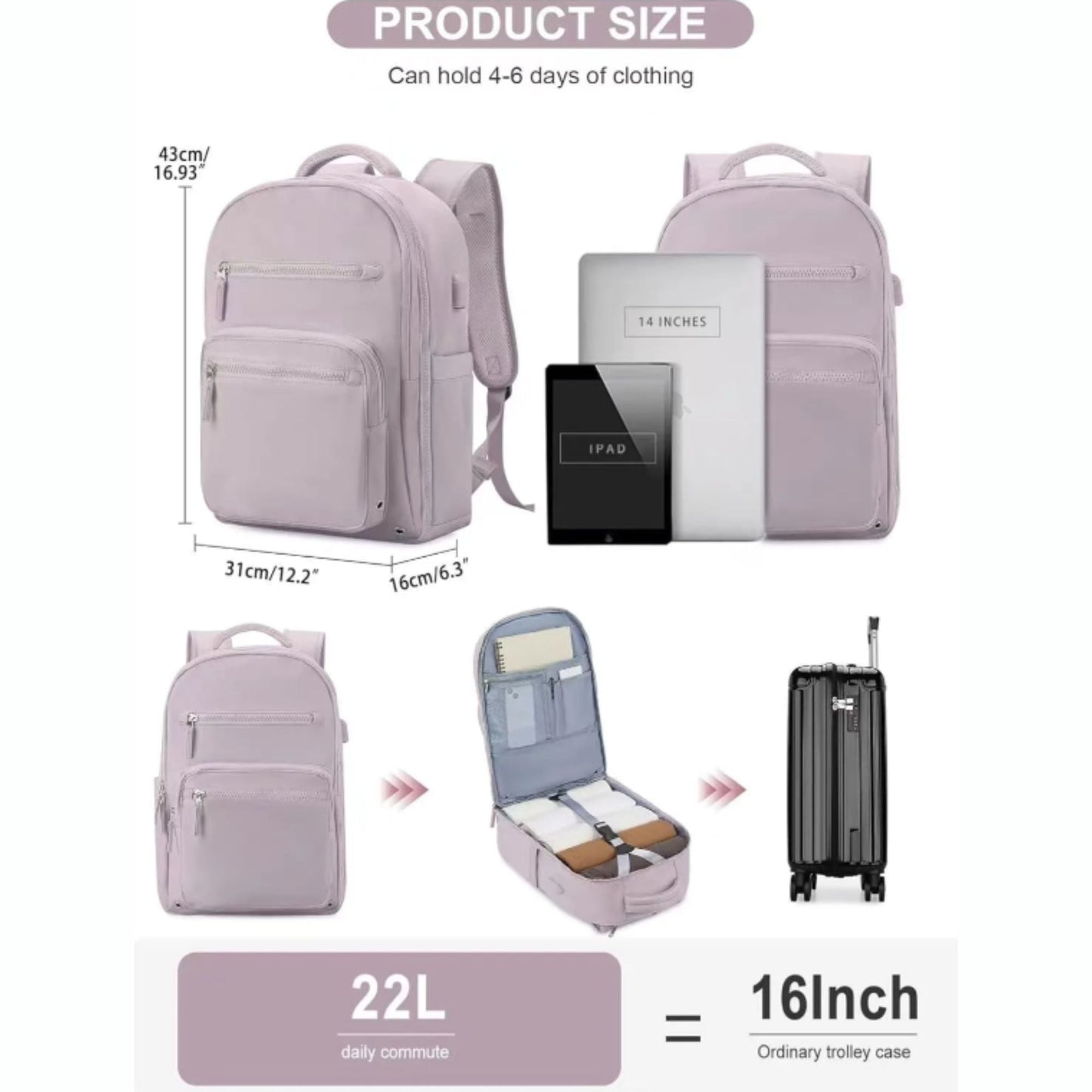 Makeway - Mochila de viaje viral tendencia