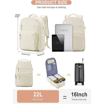Makeway - Mochila de viaje viral tendencia - Blanco