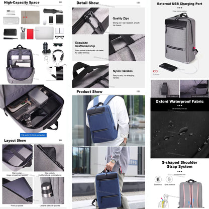 Mochila 156 estudiante negocios resiste agua Oxford