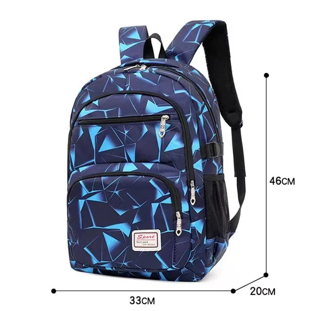 Mochila Escolar Moda 3 Piezas Gran Capacidad