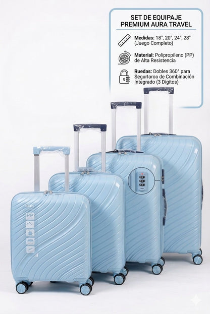 Makeway - Set de Maleta de viaje PP 18 - 20 - 24 - 28 pulgadas